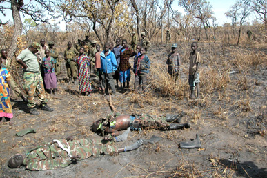 Omgekomen soldaten in Noord-Oeganda